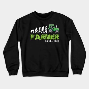 Evolution of a farmer - Funny tractor farming gift Crewneck Sweatshirt